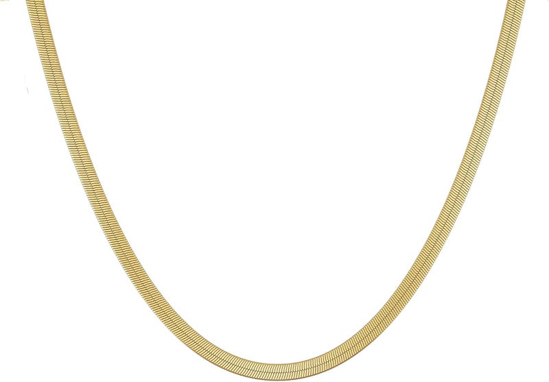 Tewiky Layered Necklaces for Women Non Tarnish- Chunky 14k Gold Plated Herringbone/Snake/Rope/Box/Cuban Link Chain for Women Waterproof Layering Stack Choker Necklace Trendy Dainty Tarnish Free Jewelry Set - Image 1